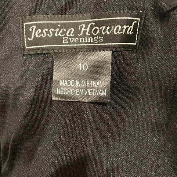 JESSICA HOWARD EVENINGS Mini Dress One Shoulder  White/Black Size 10 - Picture 8 of 10